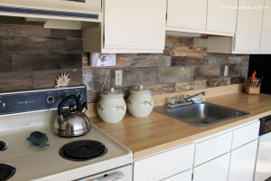 Wood Kitchen Backsplash
 Top 20 DIY Kitchen Backsplash Ideas