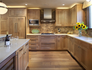 Wood Kitchen Backsplash
 contemporary kitchen