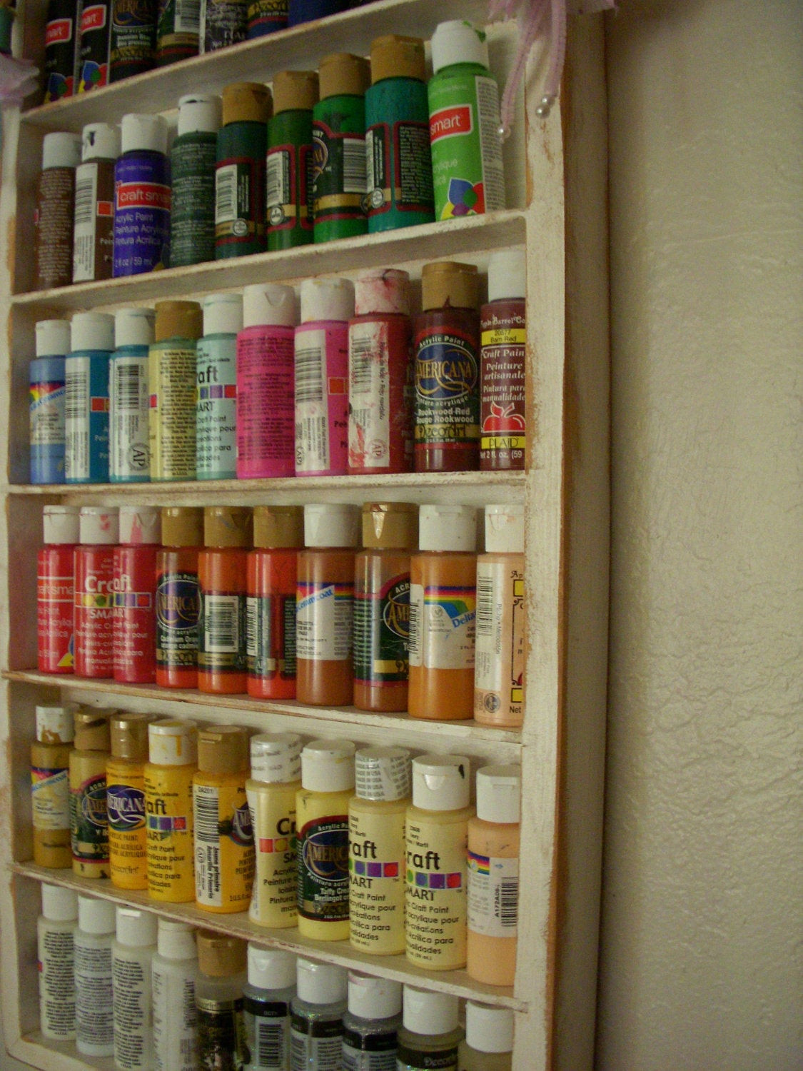 Art Supply Organizer
 Organize Paint Room Wood Shelf Craft Art Supply