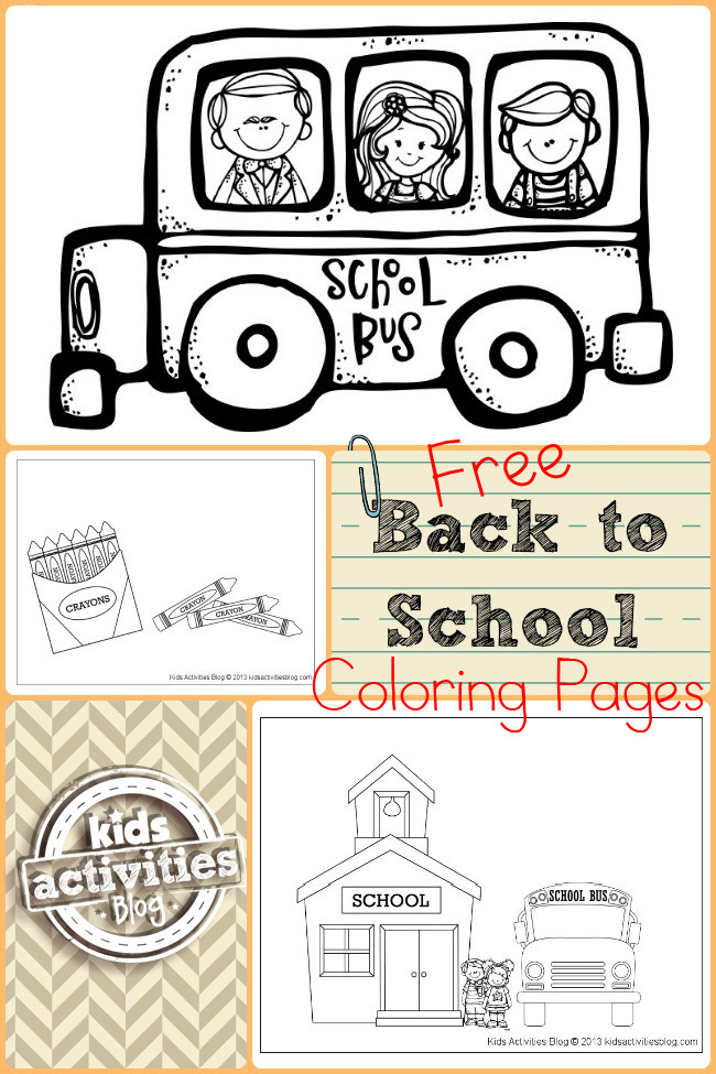Back To School Activities
 Free Back to School Coloring Pages