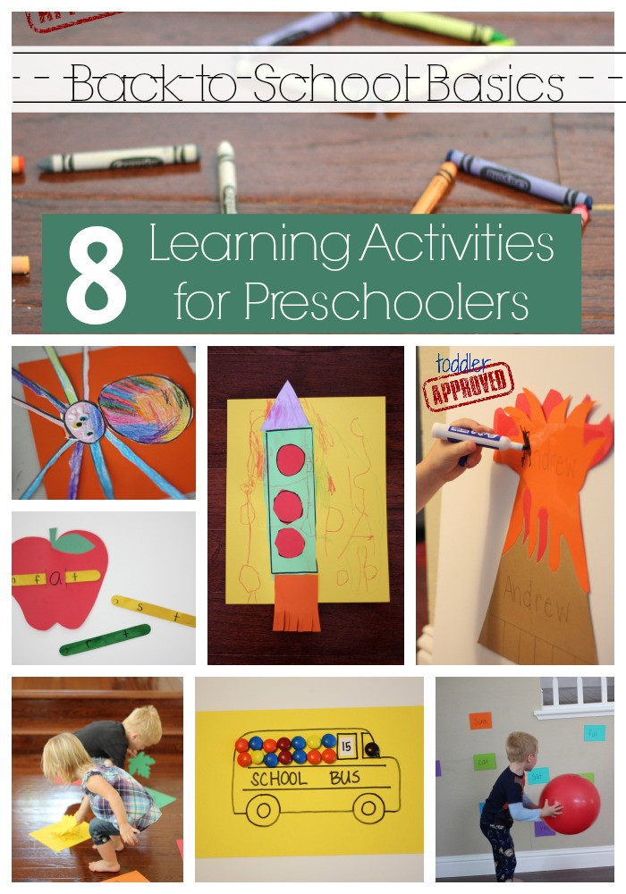 Back To School Activities
 Toddler Approved Back to School Basics 8 Learning