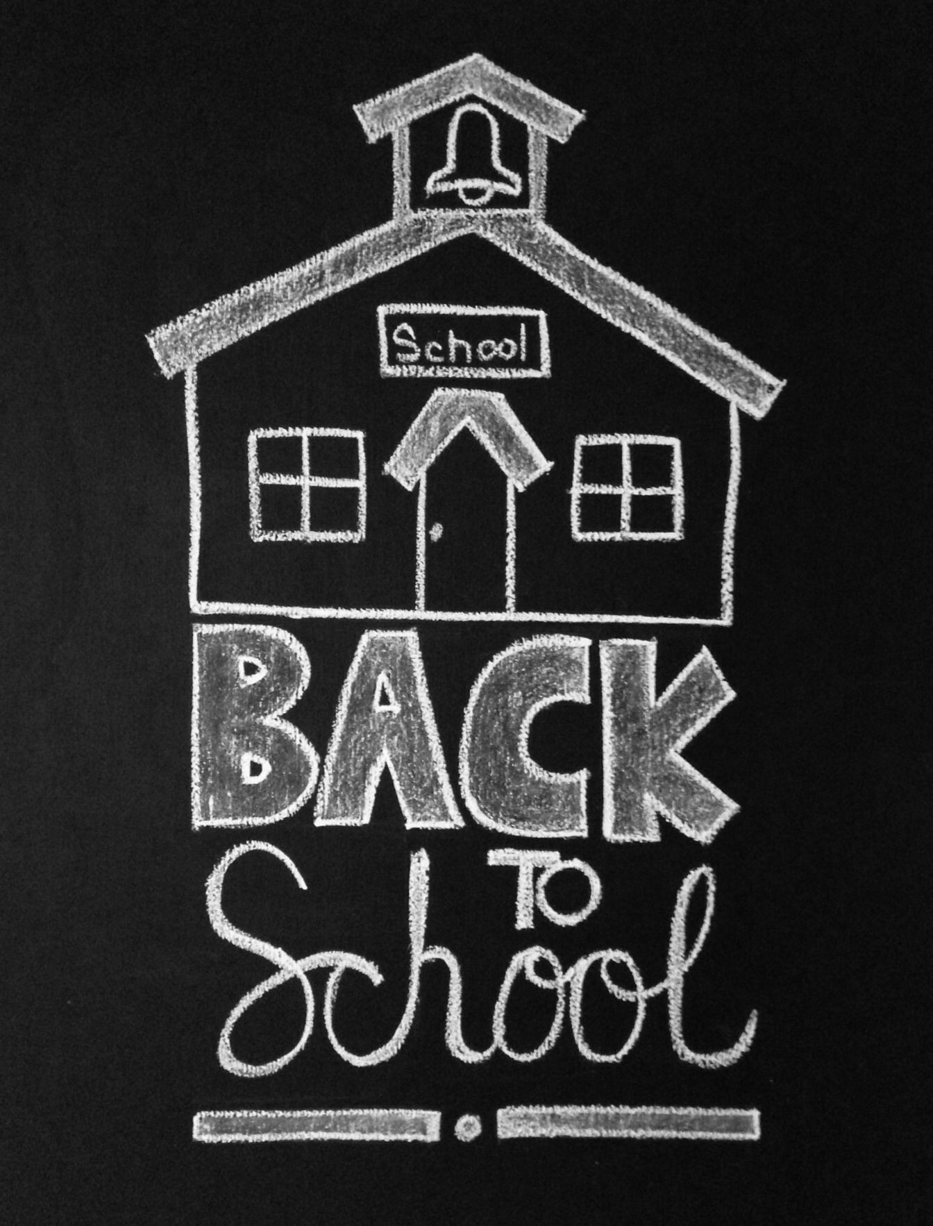 Back To School Chalkboard
 Back to school chalk art … first day of school