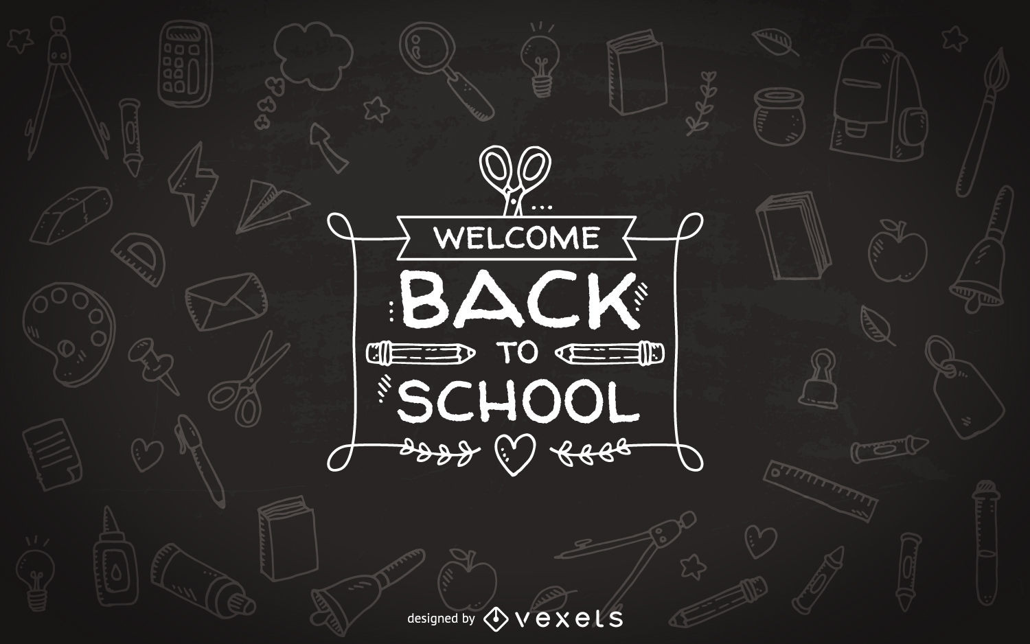 Back To School Chalkboard
 Back to school chalkboard badge Vector