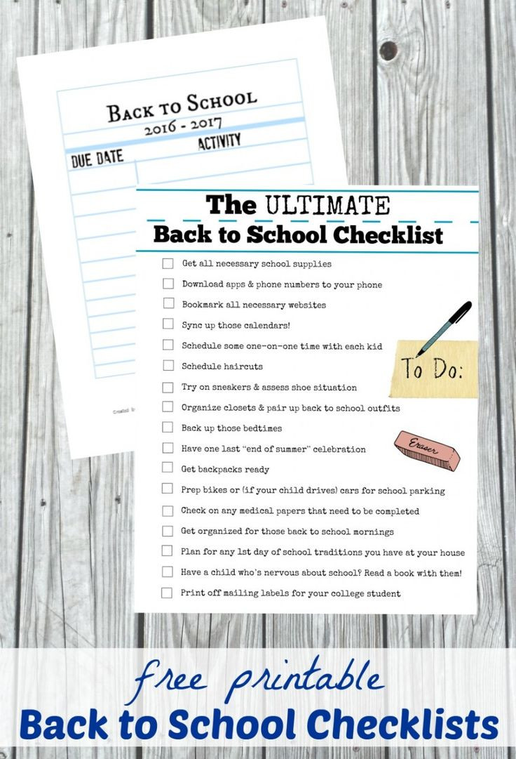 Back To School Checklist
 25 unique School checklist ideas on Pinterest