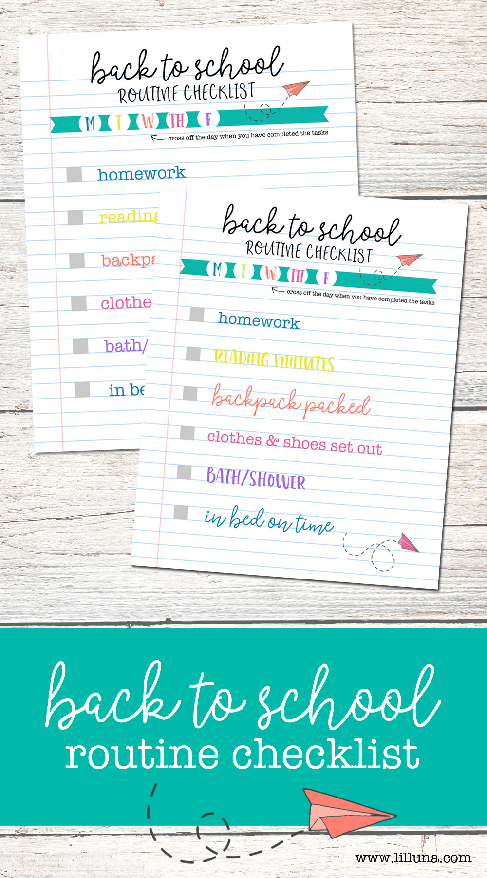 Back To School Checklist
 Back to School Routine Checklist Lil Luna