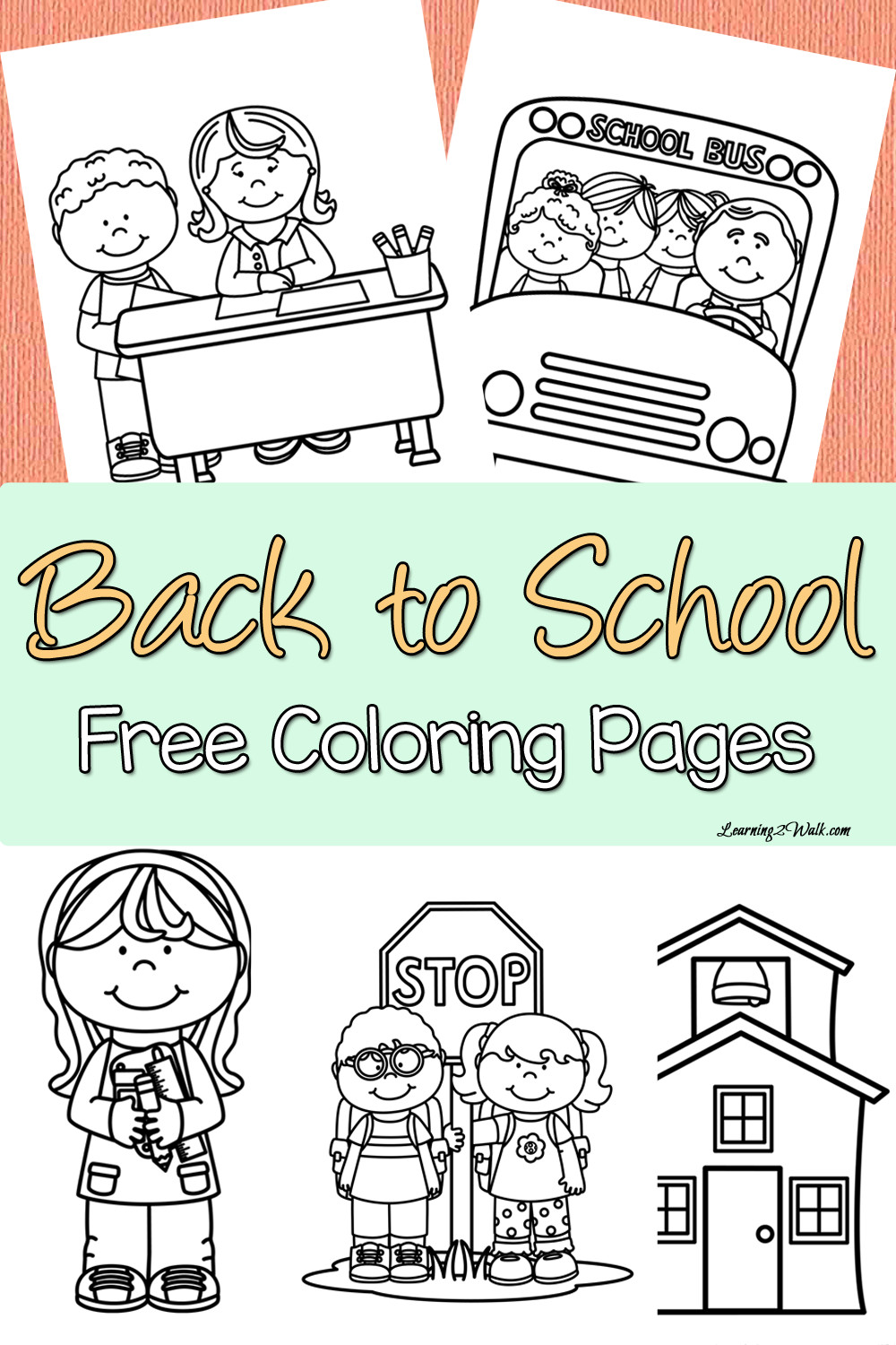 Back To School Coloring Page
 Back to School Free Coloring Page Set