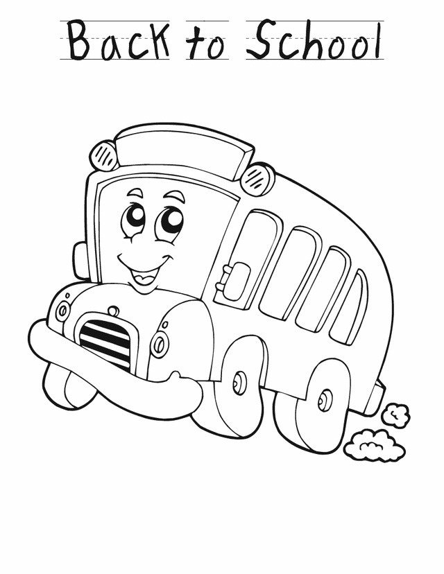 Back To School Coloring Page
 Back to school bus Free Printable Coloring Pages