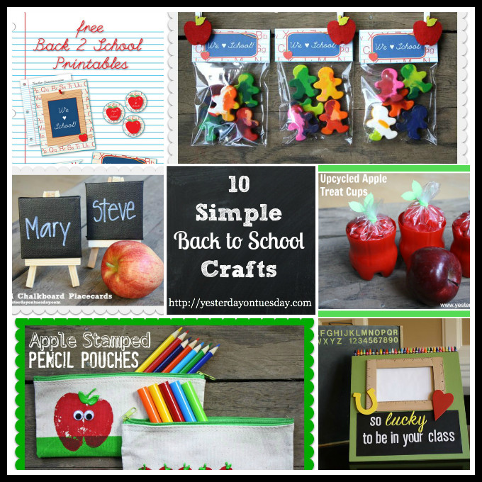 Back To School Crafts
 10 Simple Back to School Crafts