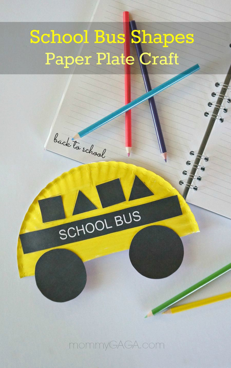 Back To School Crafts
 Back To School Crafts Paper Plate School Bus Shapes Craft