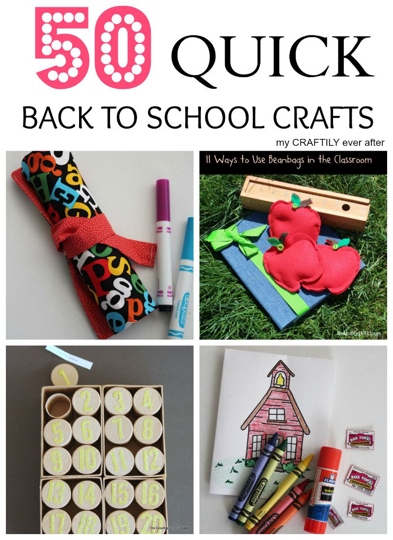 Back To School Crafts
 50 Quick Back to School Crafts My Craftily Ever After