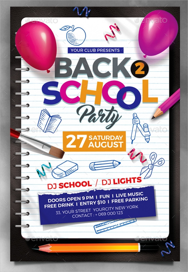 Back To School Flyer
 25 Back to School Flyers Template PSD AI EPS Word