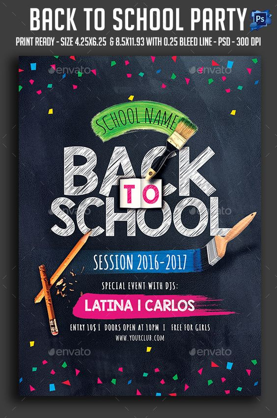 Back To School Flyer
 Back To School Party Flyer