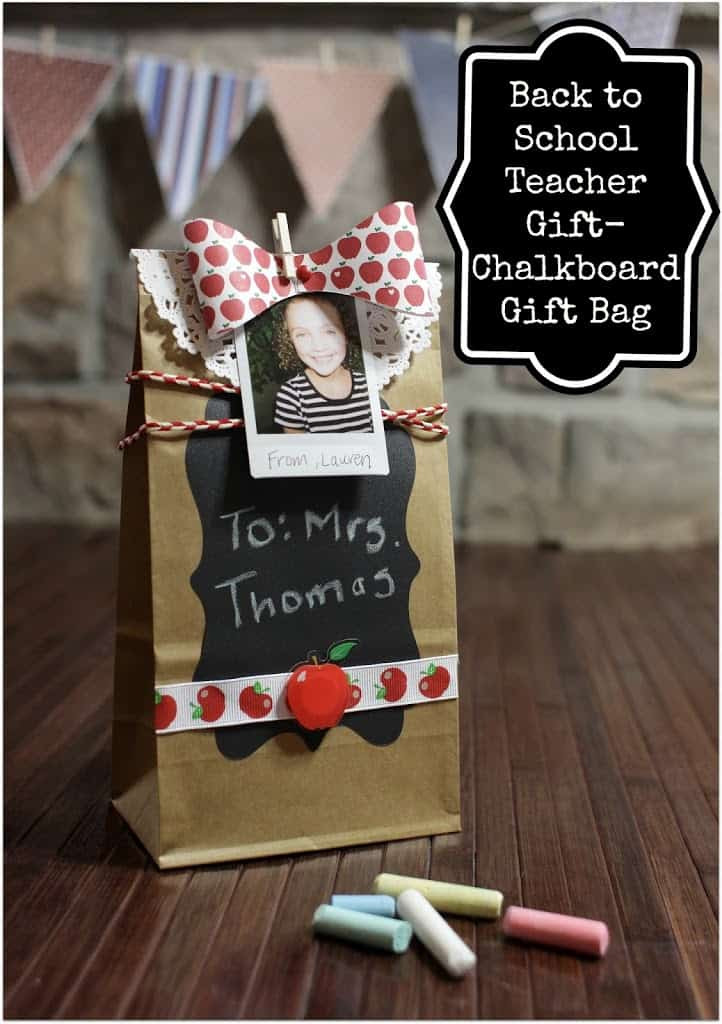 Back To School Gifts For Teachers
 Back to School Teacher Gift Chalkboard Gift Bag