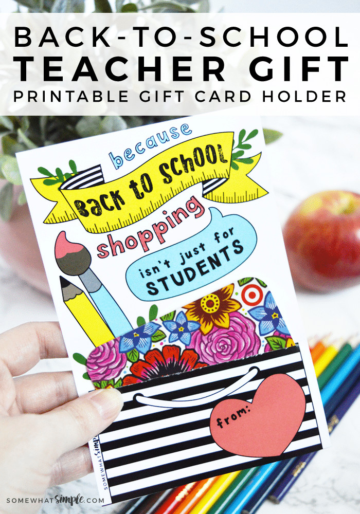 Back To School Gifts
 Teacher Gifts Back To School Gift Card Printable