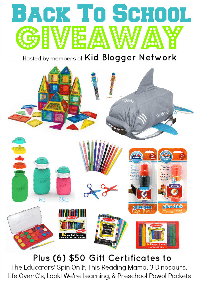 Back To School Giveaway
 Fun Ideas for Learning After School with Kids The