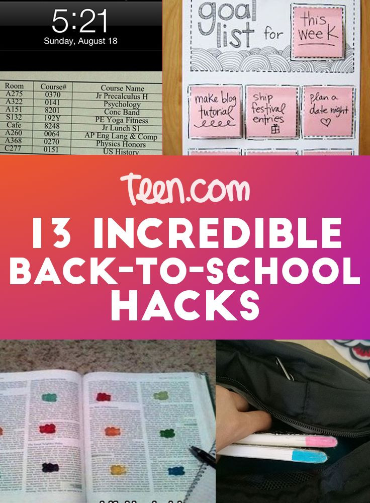 Back To School Hacks
 25 best ideas about Back to school hacks on Pinterest