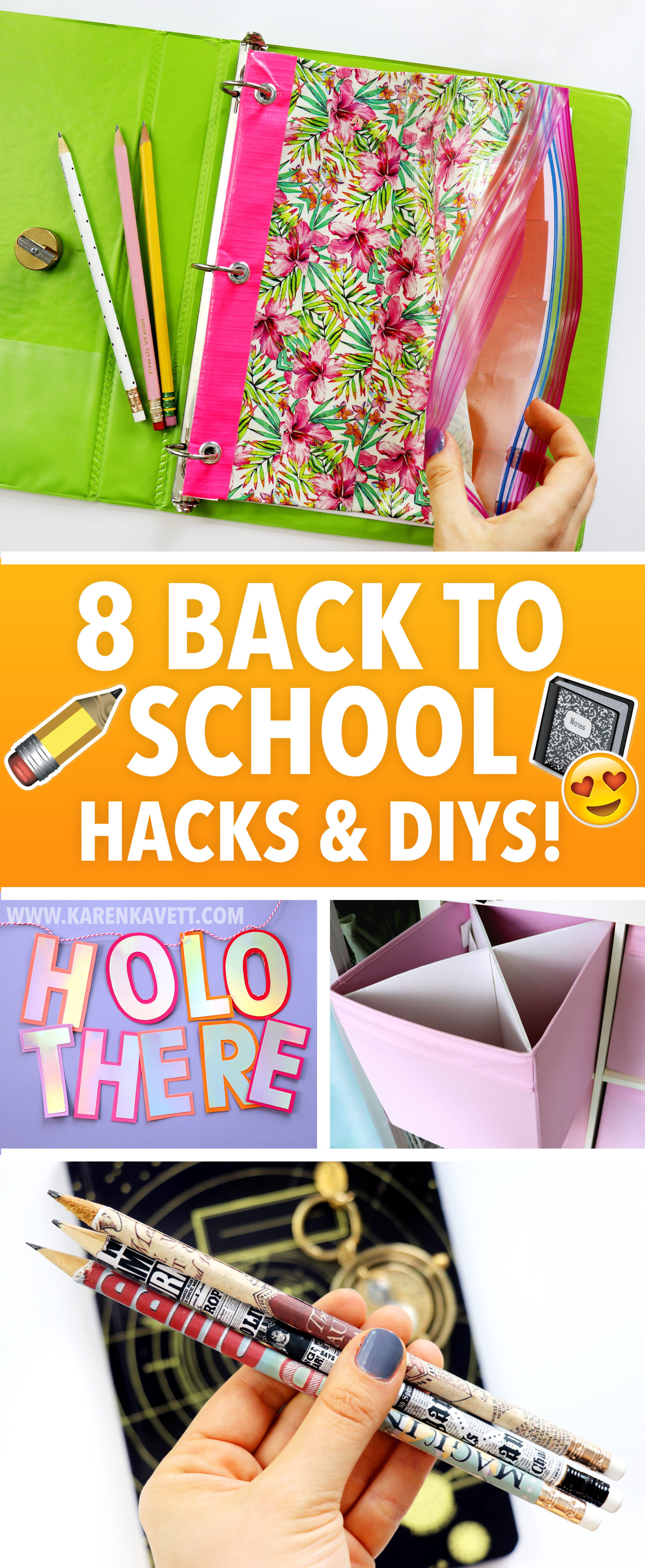 Back To School Hacks
 8 Back to School Hacks & DIYs Karen Kavett