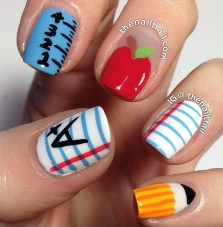 Back To School Nails
 Pin by Laura ConnellyFlores on Nail Art