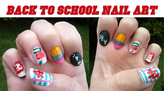 Back To School Nails
 Mad About Nails Back to School Nail Art