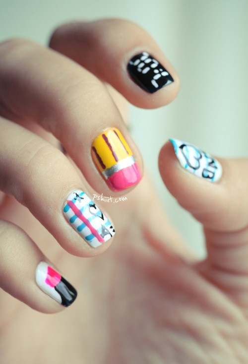 Back To School Nails
 School Inspired Nail Art