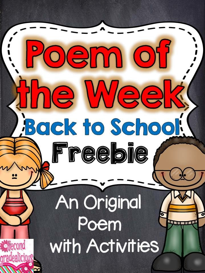 Back To School Poem
 Poem of the Week How I Use it in My Classroom and a Back