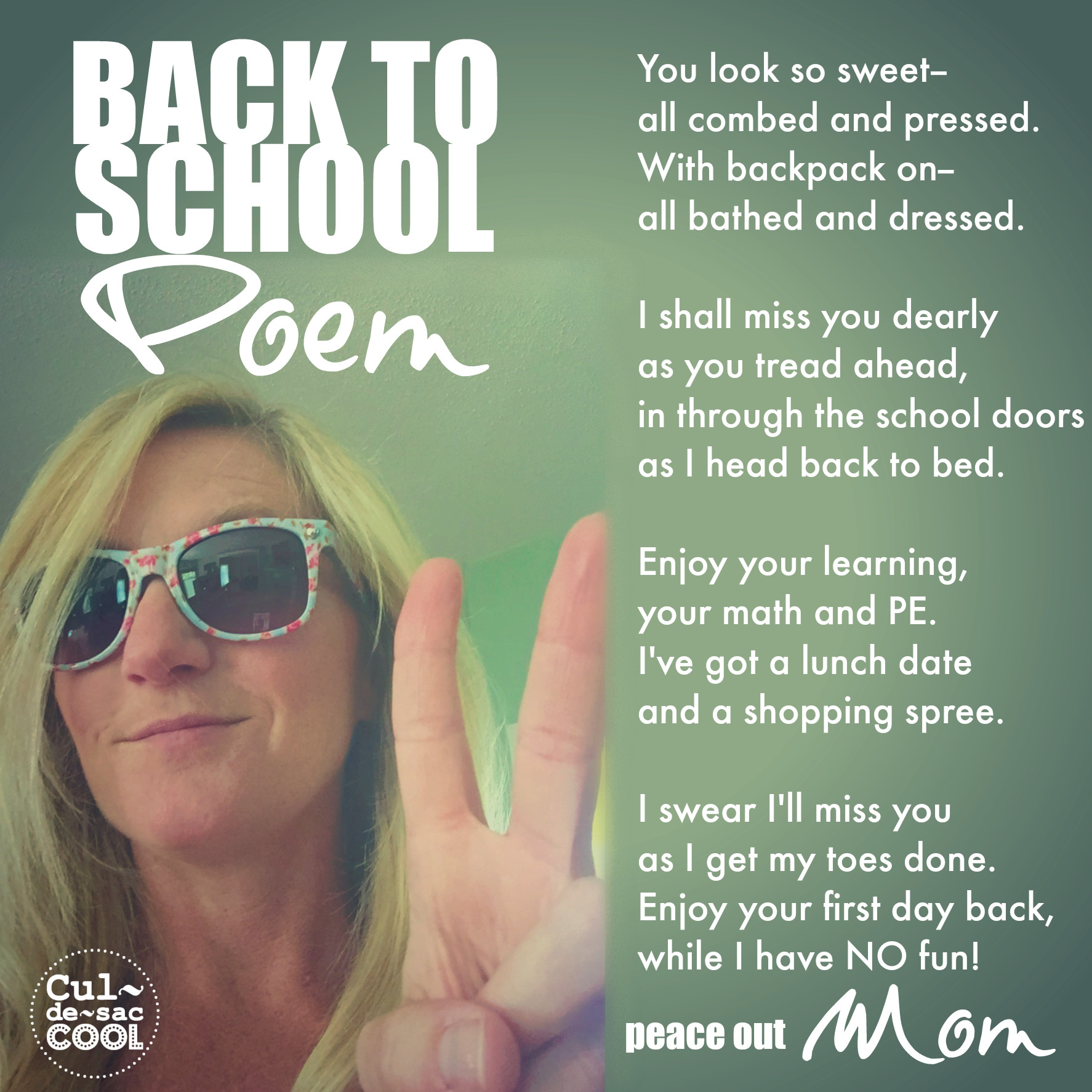 Back To School Poem
 Back to School Poem by Mom