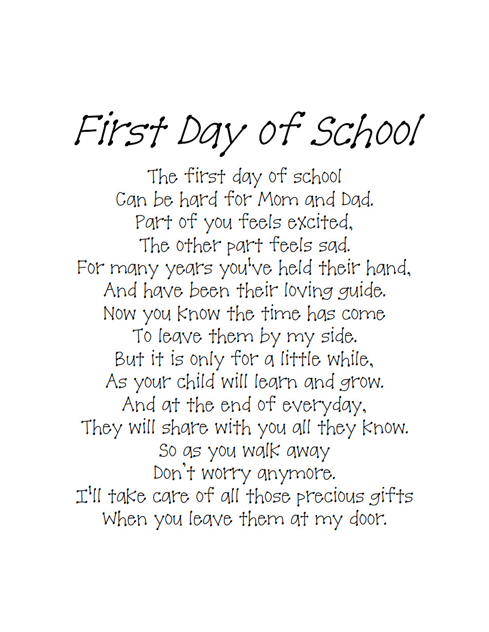 Back To School Poem
 Back To School Poem pdf beginning of year