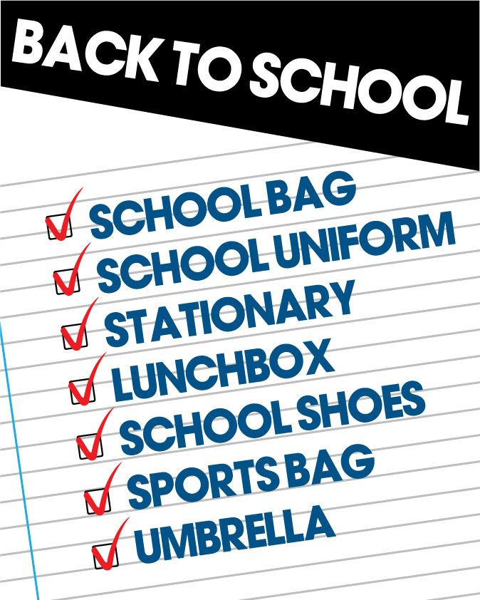 Back To School Shopping List
 Back To School Shopping List Wynsors Blog