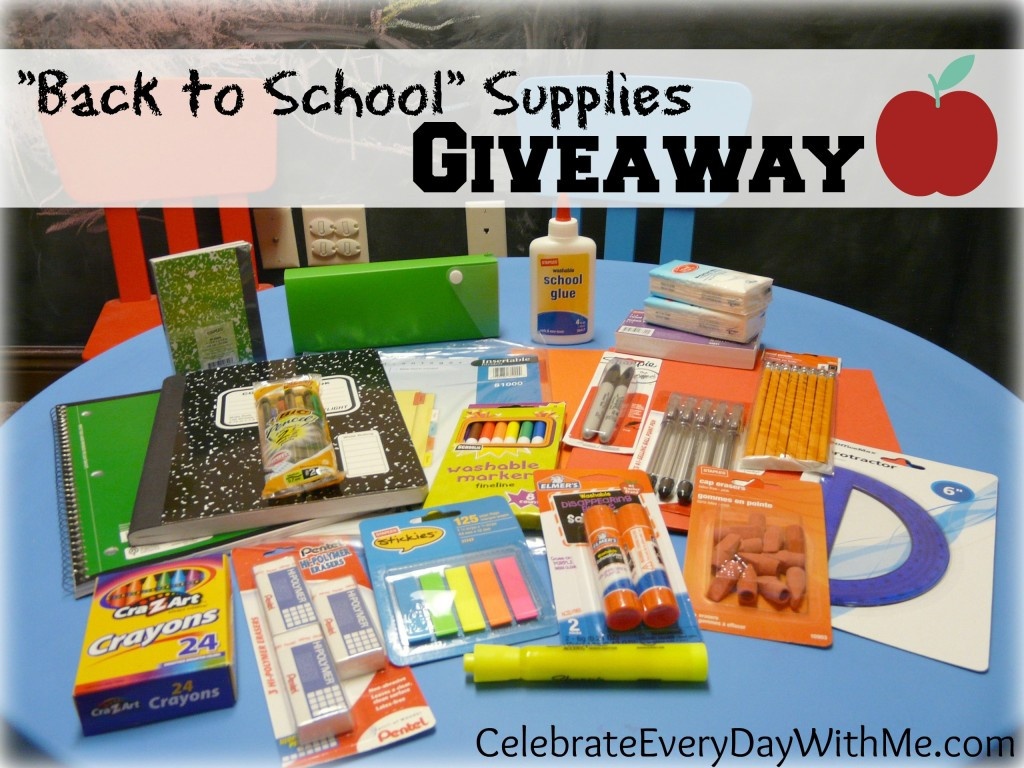 Back To School Supplies
 “Back to School” Supplies Giveaway