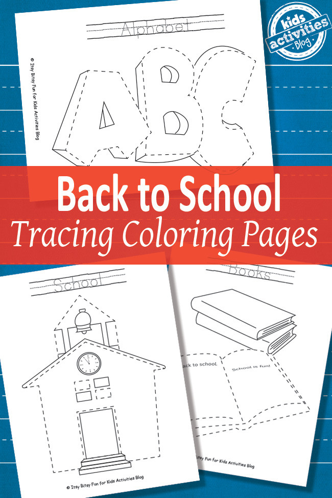 Back To School Worksheets
 Back to School Tracing Coloring Pages Free Printable