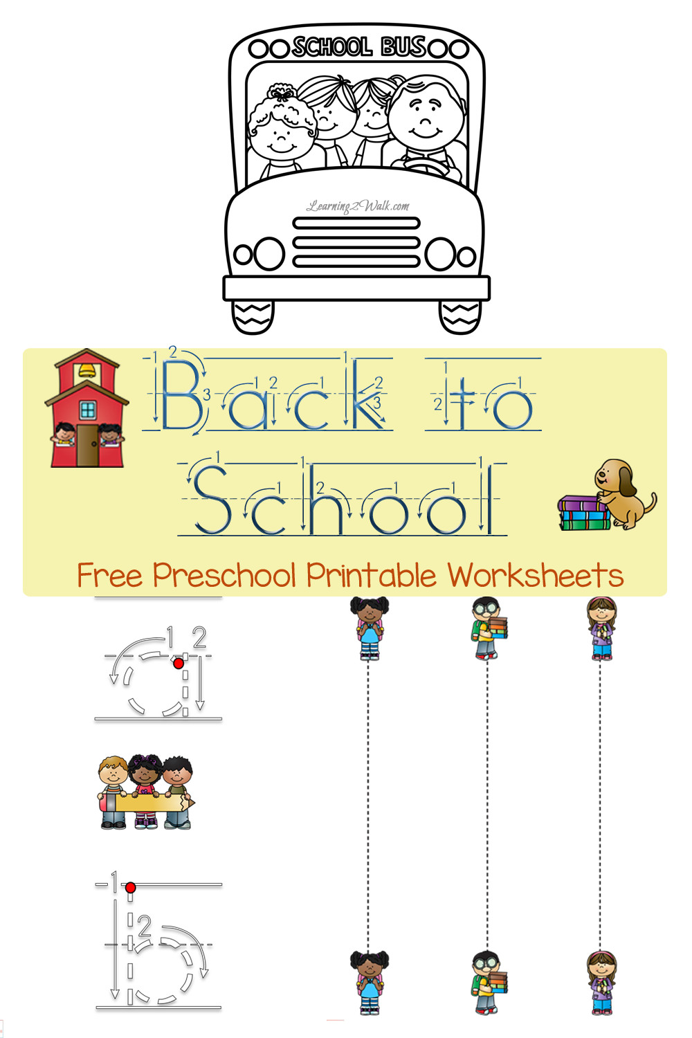 Back To School Worksheets
 Free Back to School Preschool Printable Worksheets