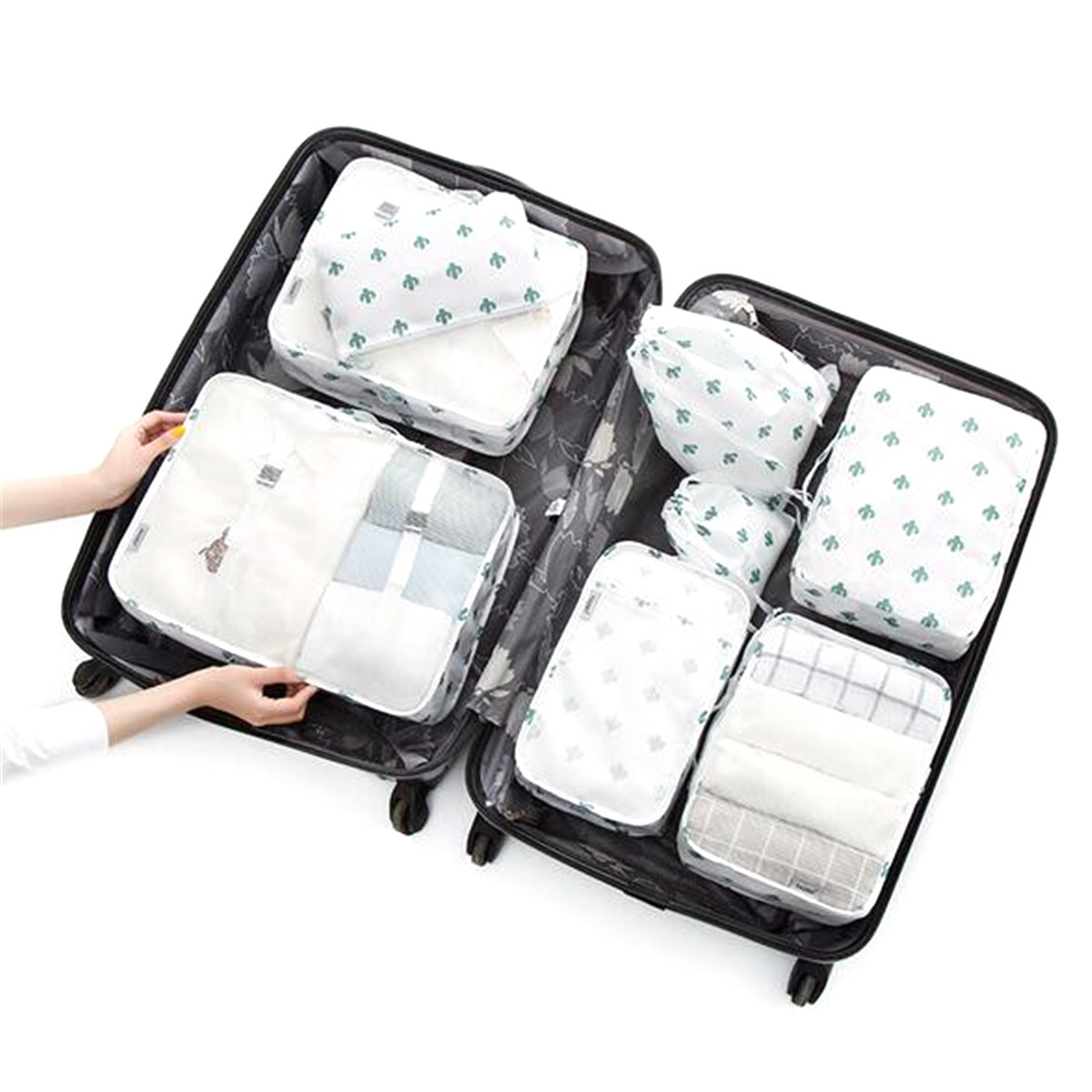 Backpack Organizer Pouches
 8PCS Set Travel Luggage Organizer Storage Pouches Suitcase