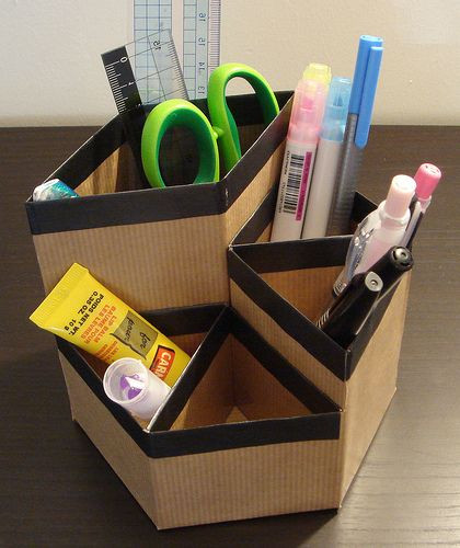 Cardboard Desk Organizer
 25 Best Ideas about Cardboard Organizer on Pinterest