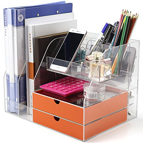 Clear Desk Organizer
 fice Desktop Organizer and Storage Desktop Organizer Box