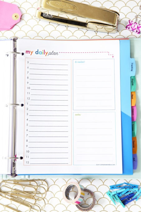 College Binder Organization Printables
 Student Binder for Back to School with Free Printables