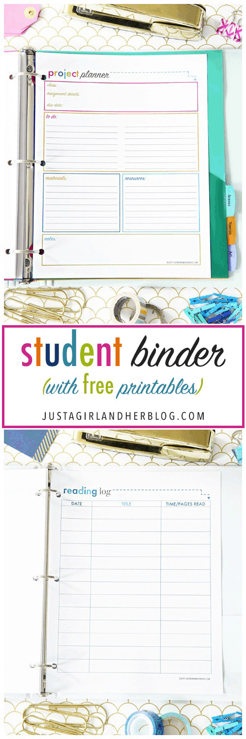 College Binder organization Printables Inspirational Student Binder for Back to School with Free Printables