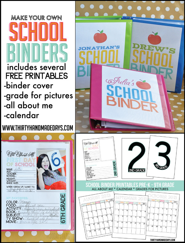 College Binder Organization Printables
 Great Back to School Ideas The 36th AVENUE