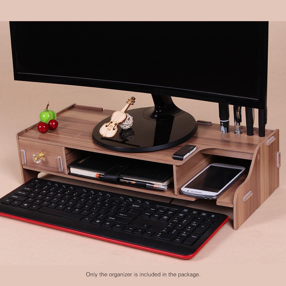 Computer Desk Organizer
 2019 Wooden Monitor Stand Riser puter Desk Organizer
