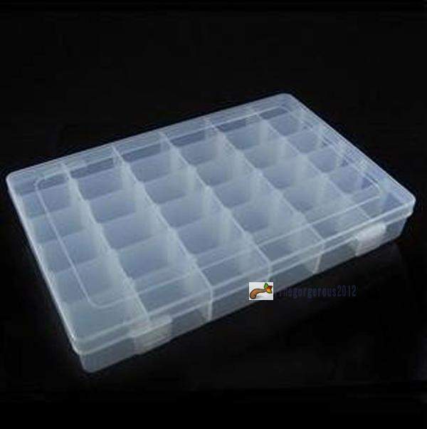 Craft Box Organizer
 36 Slot Plastic Jewelry Adjustable Box Case Craft
