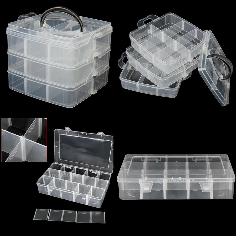 Craft Box Organizer
 Adjustable partment Plastic Box Jewelry Bead Storage