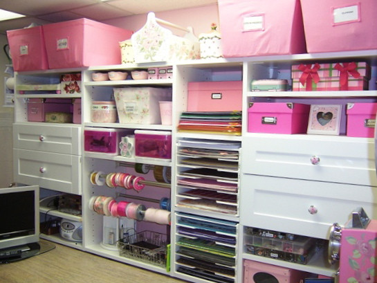 Craft Closet Organization
 PURPLE SAGE ORIGINALS Cabinets and Storage for Craftrooms