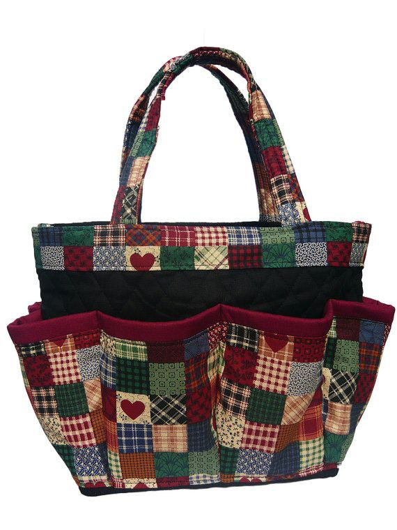 Craft Organizer Bag
 Country Heart Print Bingo Bag Craft Organizer Makeup