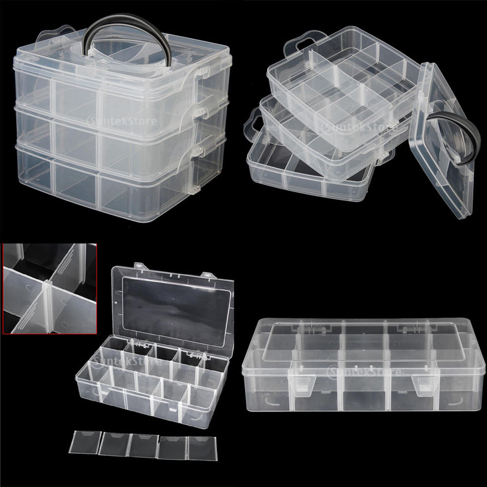 Craft Organizer Box
 Adjustable partment Plastic Box Jewelry Bead Storage