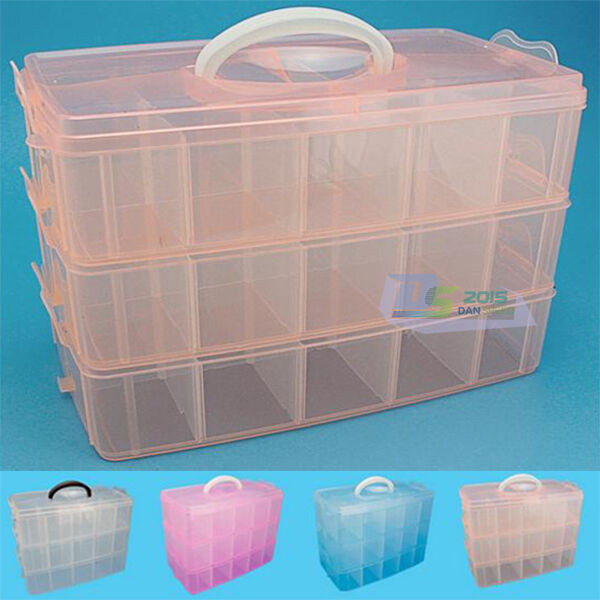 Craft Organizer Box
 Plastic 30 partment Removable Jewelry Beads Storage Box