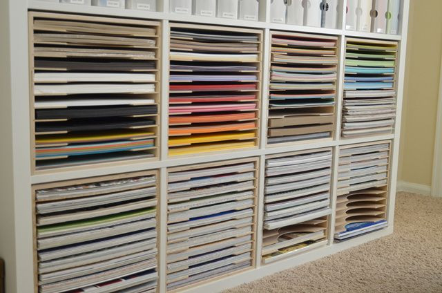 Craft Paper Organizer
 Paper Craft Storage in IKEA Shelving