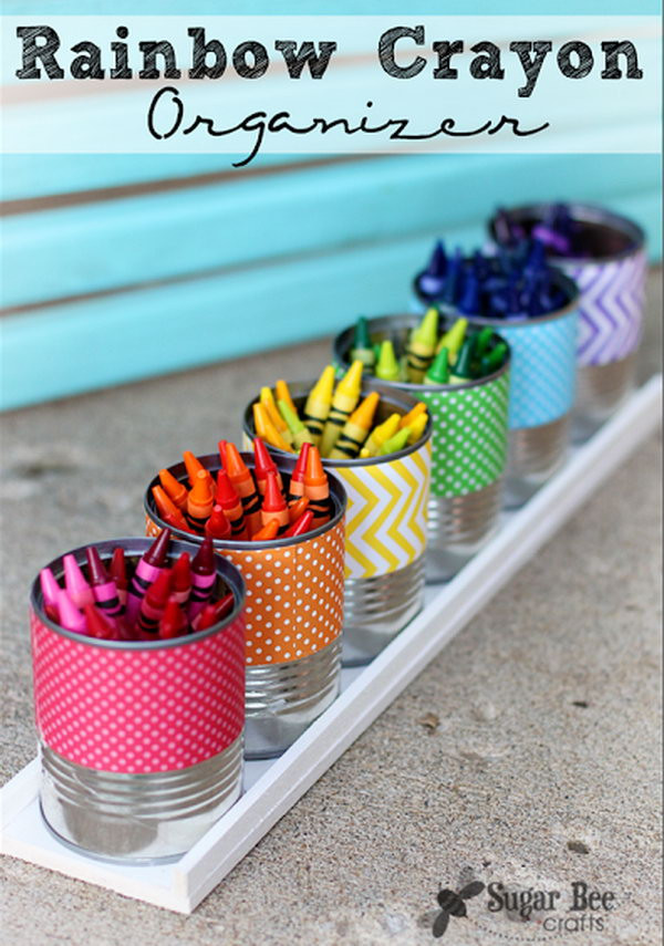 Crayon Organizer
 30 Awesome DIY Back To School Supplies Noted List