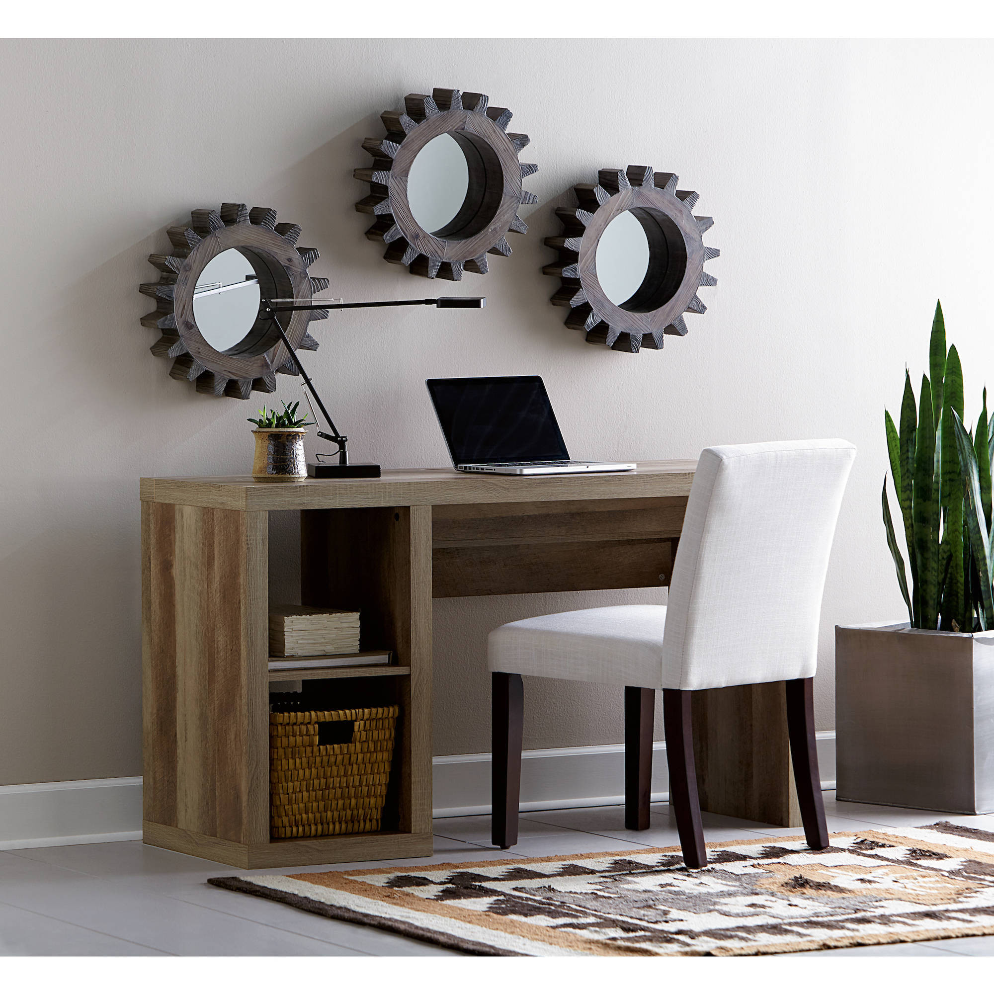 Desk With Storage Cubes / Bush Furniture - Salinas 55W Corner Desk with