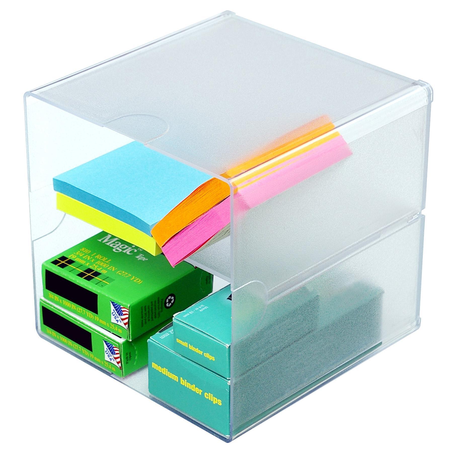 Cube Organizer Desk
 Amazon Deflecto Stackable Divided Cube Organizer