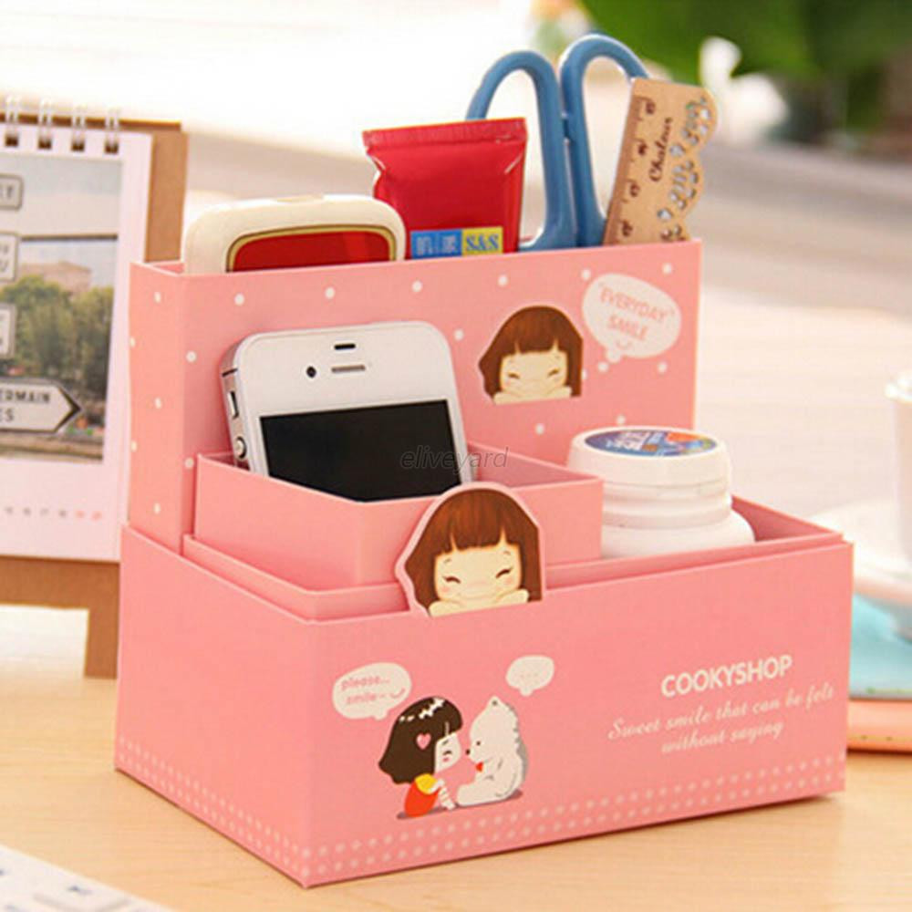 Cute Desk Organizer
 Stationery Makeup Cosmetic DIY Organizer Cute Cartoon