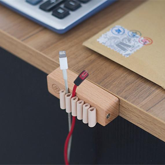 Desk Cable Organizer
 Wooden Desktop Cable Organizer – Gad Shopping